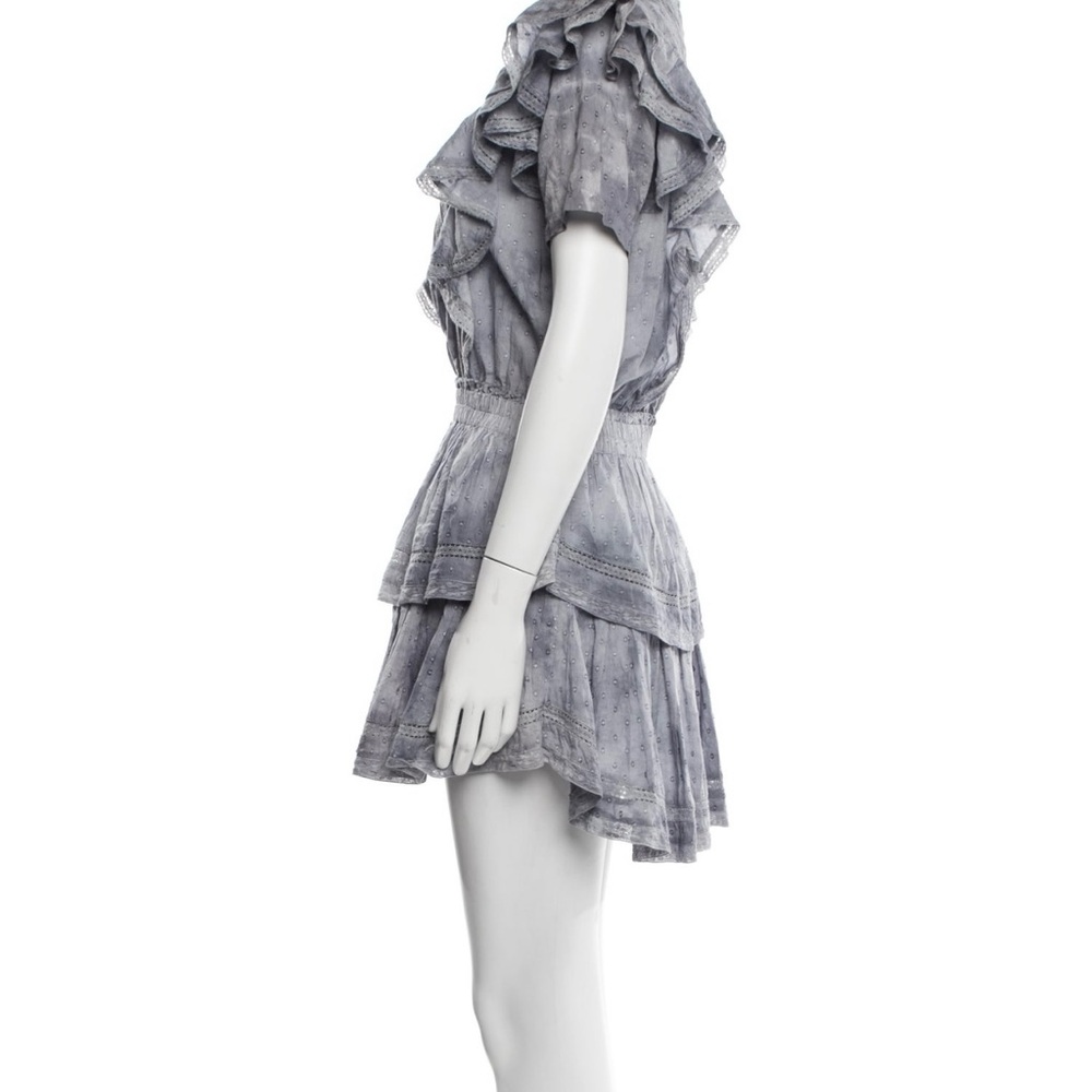 LoveShackFancy Gray Ruffled Mini Dress - Picture 7 of 7